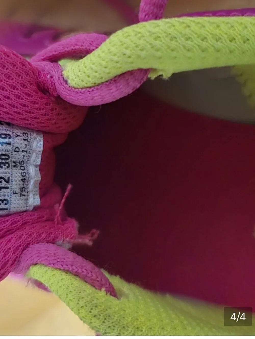 Skechers Kids Pink and Lime Green Athletic Sneakers - Picture 4 of 4